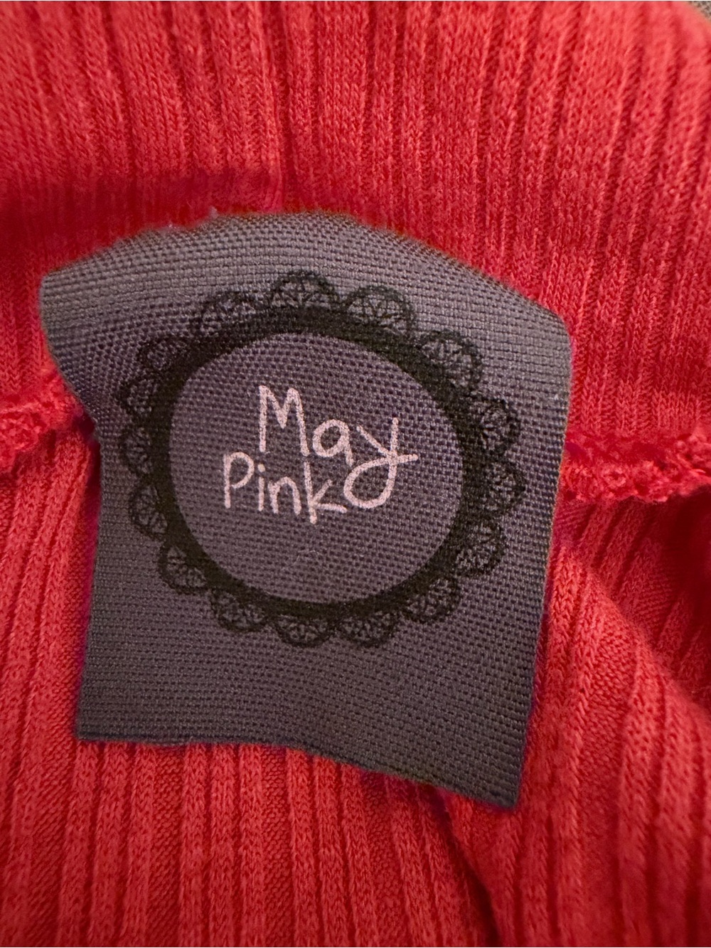 May Pink Ribbed Zip-Front Bodysuit - Picture 6 of 7